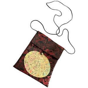 Satin Oriental Design Crossbody Bag NWOT